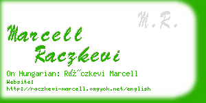 marcell raczkevi business card